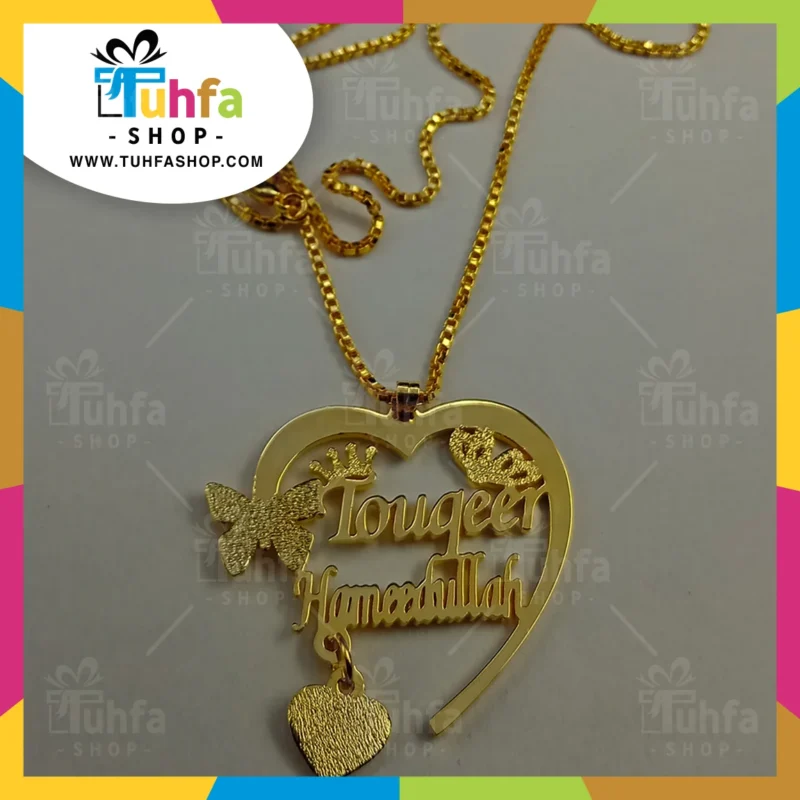 24K Gold Personalized Customize Name Necklace Locket (GOLD / SILVER) D-26 - Image 3