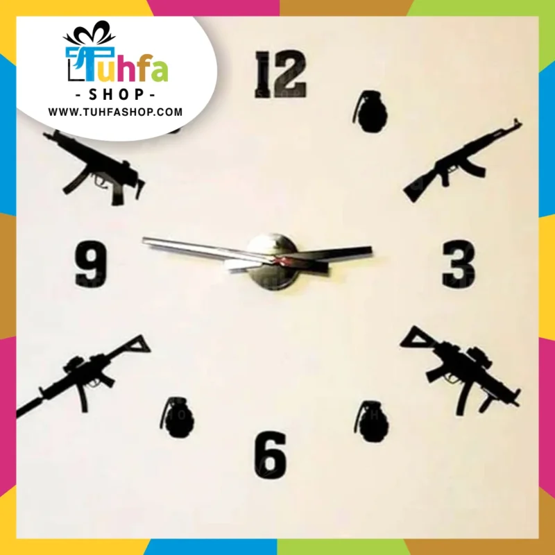 Acrylic Gun Clock by Tuhfashop.com