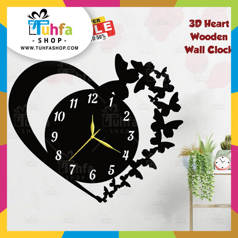 The New Wooden Wall Clock Big Size I Wall Clock I Wooden Wall Clock I Wall clocks for bedroom I Wall Clocks for drawing room I Wooden Wall Clocks for bedroom I Heart Clock