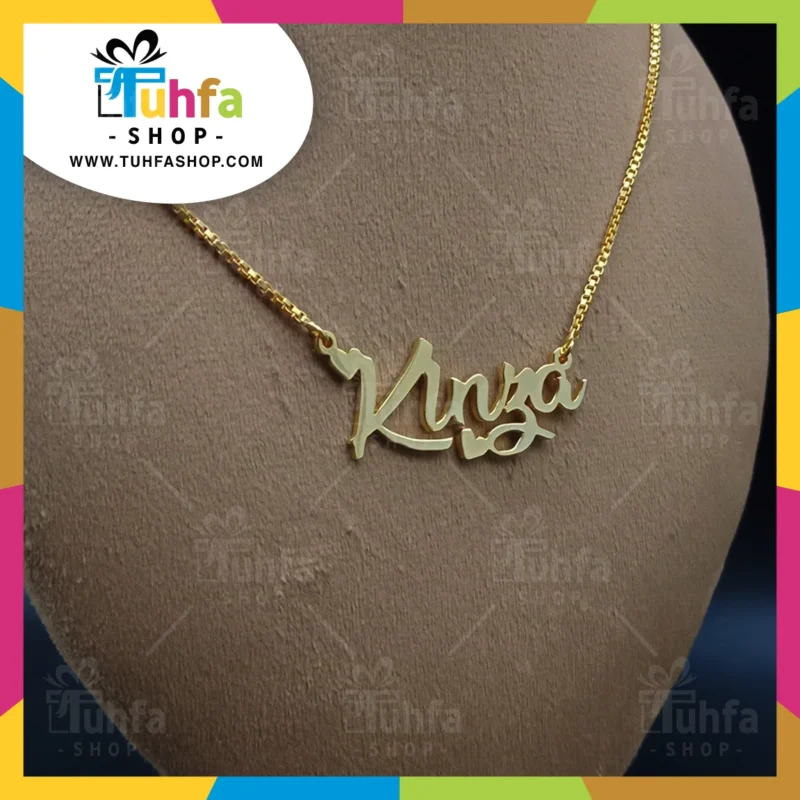 24K Gold Personalized Customize Name Necklace Locket (GOLD / SILVER) D-22 - Image 2