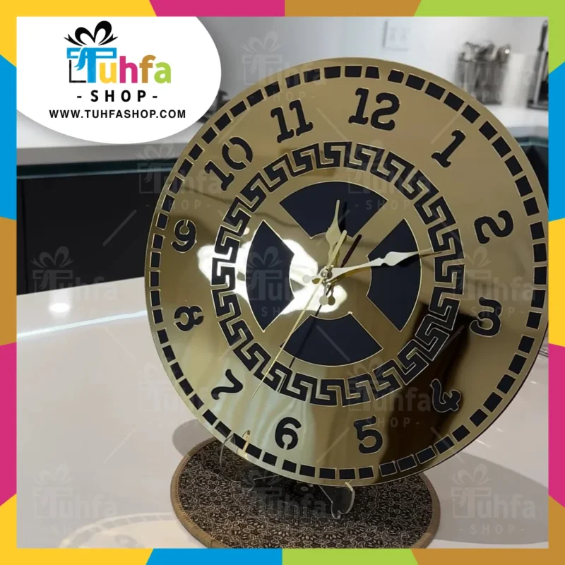 Luxury Wall Clock/Table Round Clock for Living Room & Bed Room by Tuhfashop.com