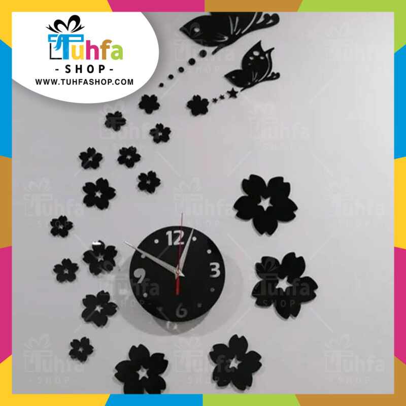 Acrylic Butterfly clock by Tuhfashop.com